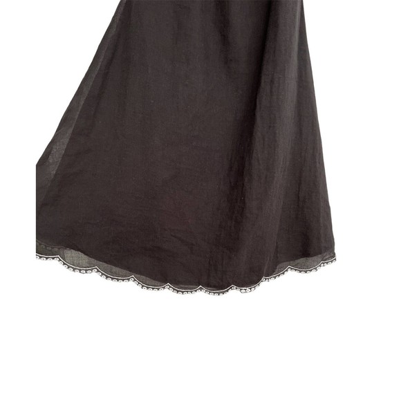 VTG Sweetees Embroidered Floral Black Zip Up Dress Boho Womens Size 8 - Picture 4 of 15